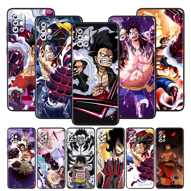 

One Piece Luffy Gear 4th For Samsung Galaxy A52S A72 A71 A52 A51 A12 A32 A21S 4G 5G Funda Soft TPU Black Phone Case Capa Cover