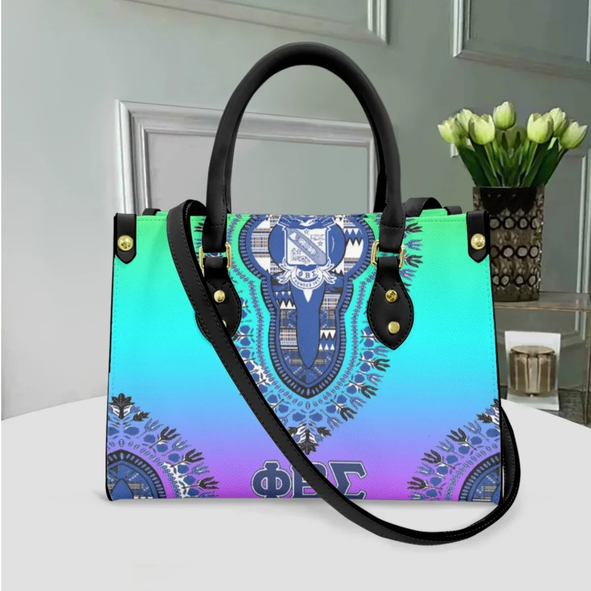 Элегантная модная женская сумка Phi Beta Sigma из искусственной кожи сумки через плечо