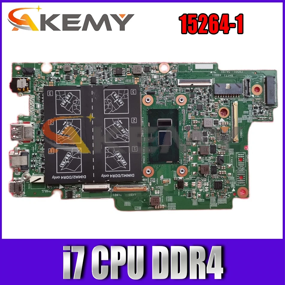 

CN-08DX5J 077G1M For DELL Inspiron 13 7000 7368 7378 15 7569 7579 Laptop motherboard With i7 CPU DDR4 15264-1 100% Fully Tested