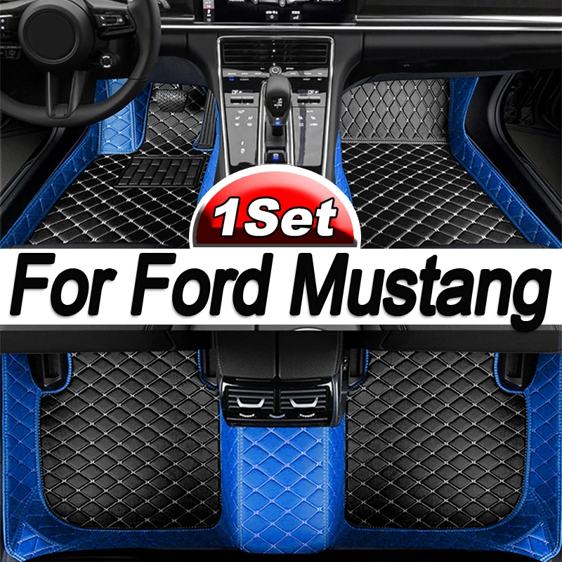 

Автомобильные Коврики Для Ford Mustang 2015-2022 2016 17 18 19 20 21, индивидуальные автомобильные подкладки для ног, искусственная Обложка, аксессуары для интерьера