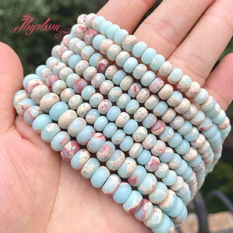 

3x6.4x8mm Rondelle Heishi Shou Shan Jasper Spacer Beads for DIY Accessories Charms Design Jewelry Making Bracelet Necklace 15"