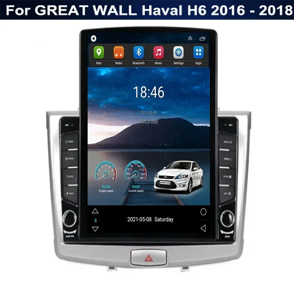 Фото 8+128G Android 13 Tesla Screen Car Multimedia Player For GREAT WALL Haval H6 2016- 2035 Radio Navigation Stereo Camera 2 Din DVD №1