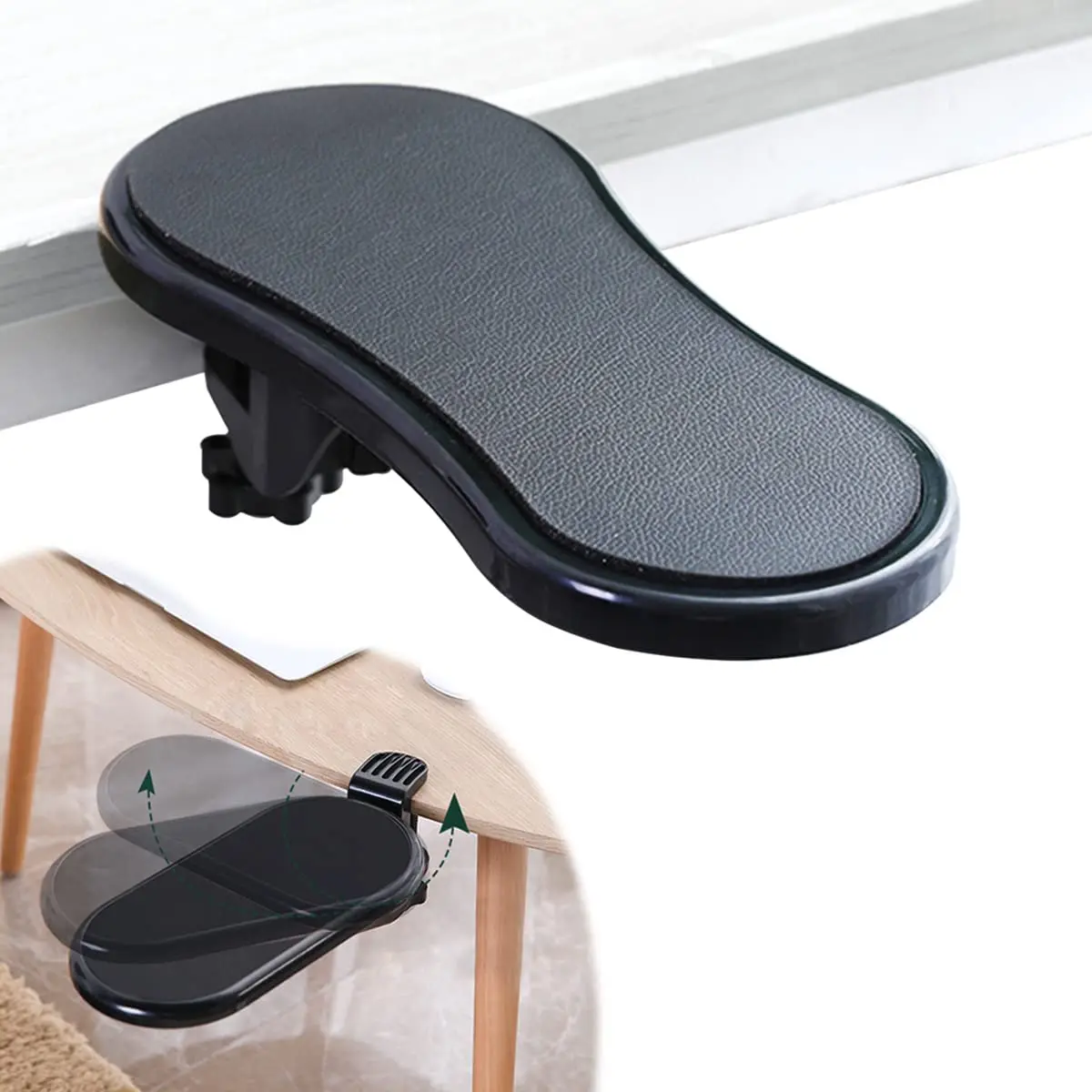 

Computer Arm Rest For Desk Adjustable Ergonomic Wrist Rest Support For Keyboard Armrest Extender Rotating Mouse Pad Holder