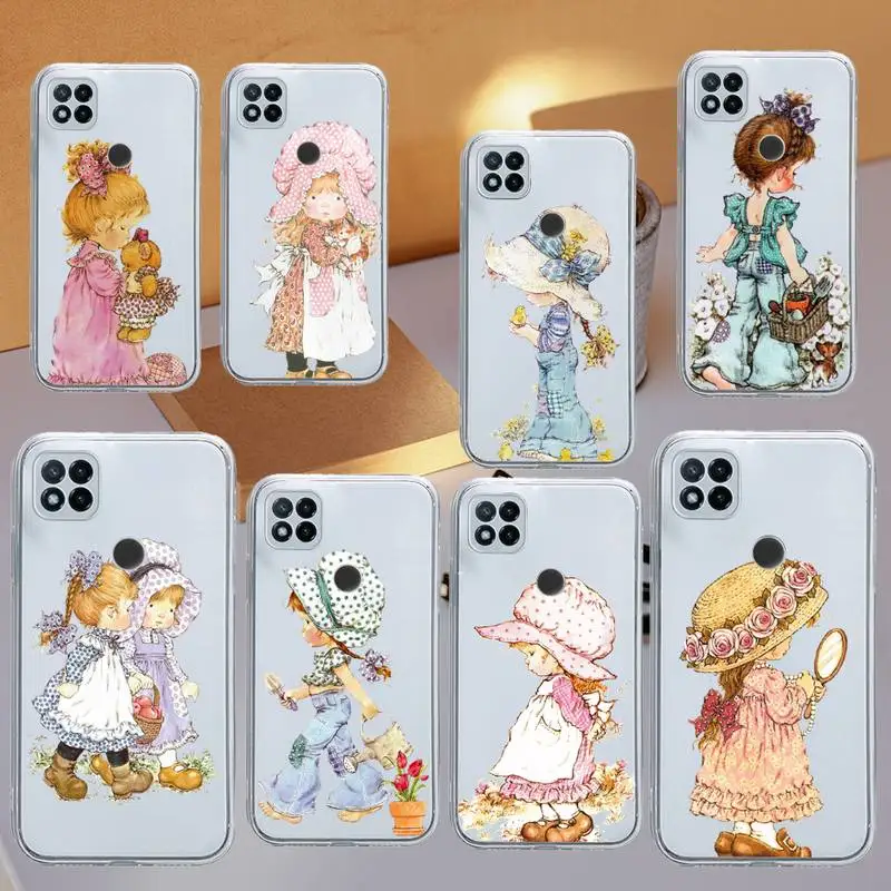 

Sarah Kay art girl cute Phone Case Transparent for Xiaomi redmi note x f poco 10 11 9 7 8 3 i t s E pro cover shell coque