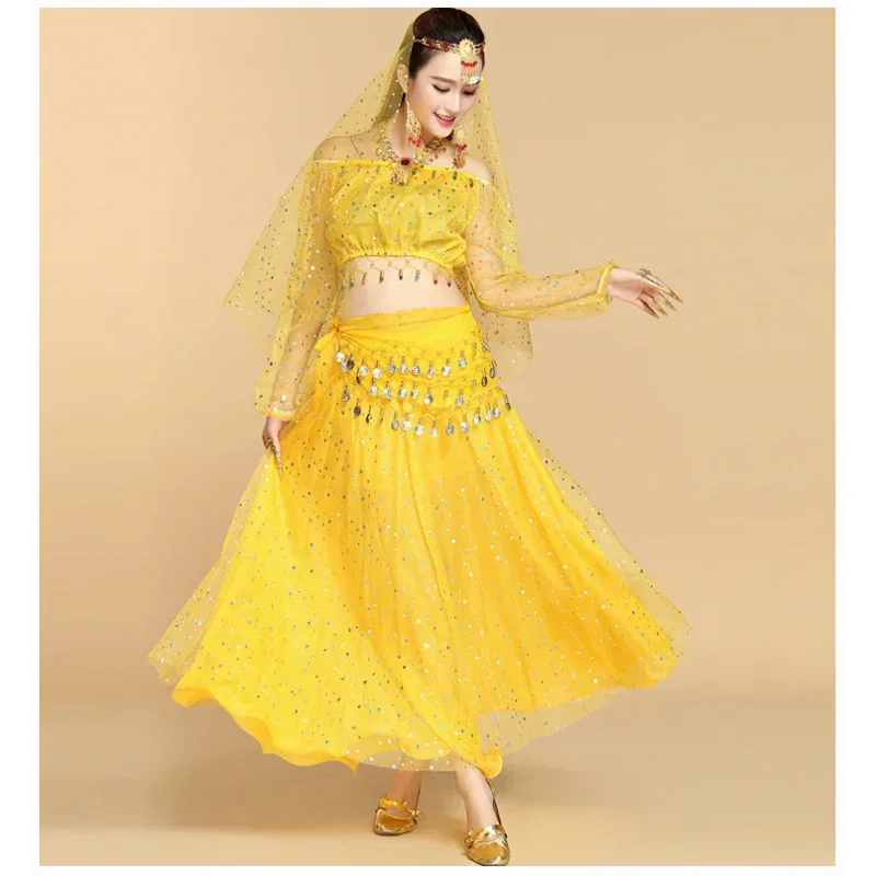 Cosbao модный новый стиль детский костюм для танца живота комплект индийского сари