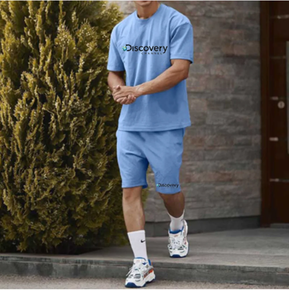 Cotton Set 2023 Summer Beach Style Set Men Oversized Cloth High Quality Sports Brand TShirts Shorts Sets 2 Piece Outfits for Men