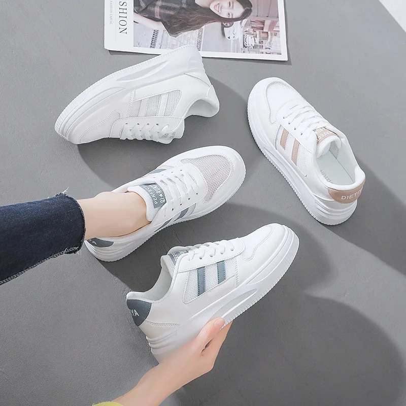 Casual Shoes Women's 2022 New Sneakers Woman Shoes Breathable Mesh Flats White All-match Ladies Loafers Student Casual Sneakers