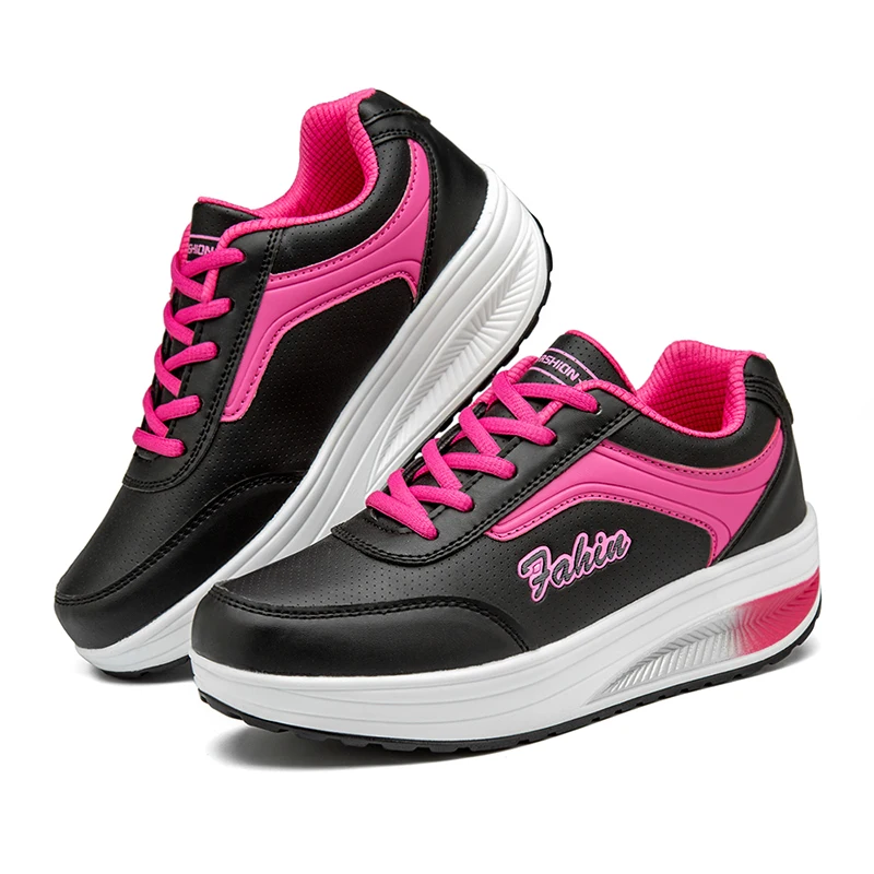 Летние вентилируемые беговые кроссовки женские спортивная обувь на платформе