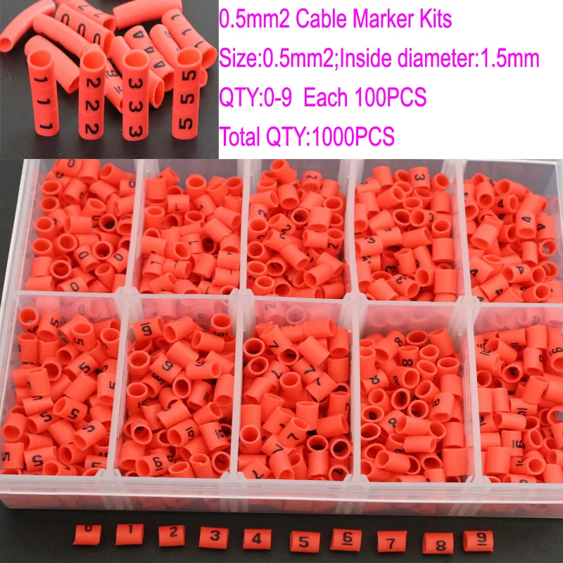 

Number 0123456789 10 Trellis Plum Cable Markers 0.3 0.5 0.75 1.0 1.5 2.5 4 6 8 10MM2 For Wire Diameter Tubing Red Color