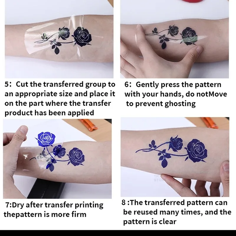 Прозрачный термотрафарет для татуировок пленка переводная бумага углеродного