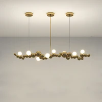 led art deco gold chrome designer hanging lamps for ceiling pendant light suspension luminaire lampen for living room