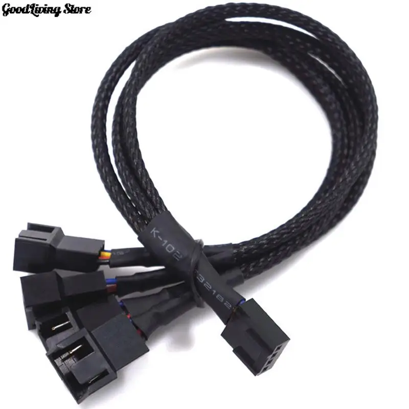 

Удлинительный кабель-разветвитель, с 1 на 2/3/4 вариантов, с черным рукавом, 27 см, 4-контактный Удлинительный кабель PWM, 4-контактный кабель-венти...