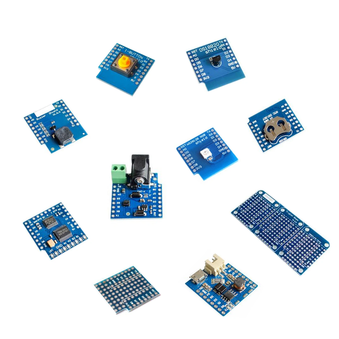 ESP8266 D1 Mini Pro WiFi NodeMcu Технические характеристики аккумулятор DS1307 0,66 OLED DC зуммер V1.0.0 Dual Base для WeMos DIY Kit