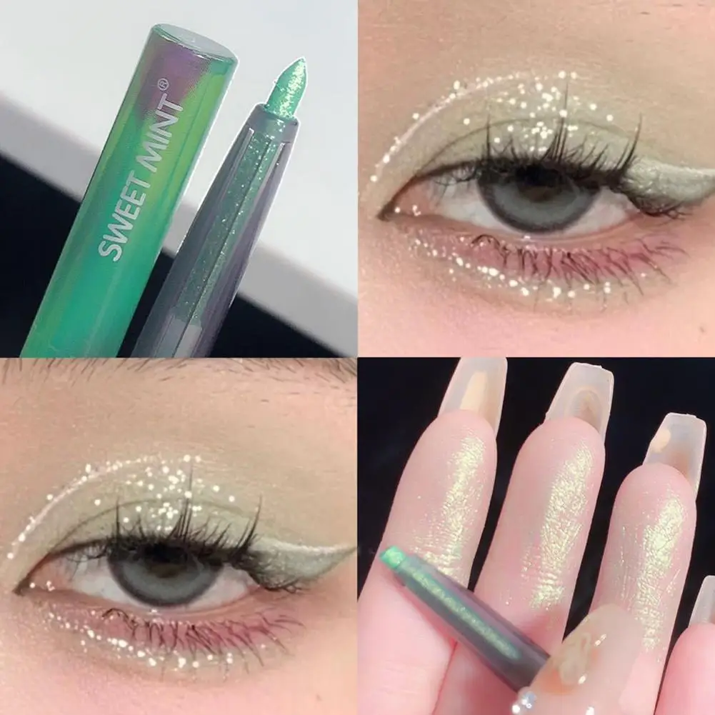 Green Gold Purple Glitter Eye Shadow Lying Silkworm Pen Waterproof Beauty Cosmetics Women Makeup