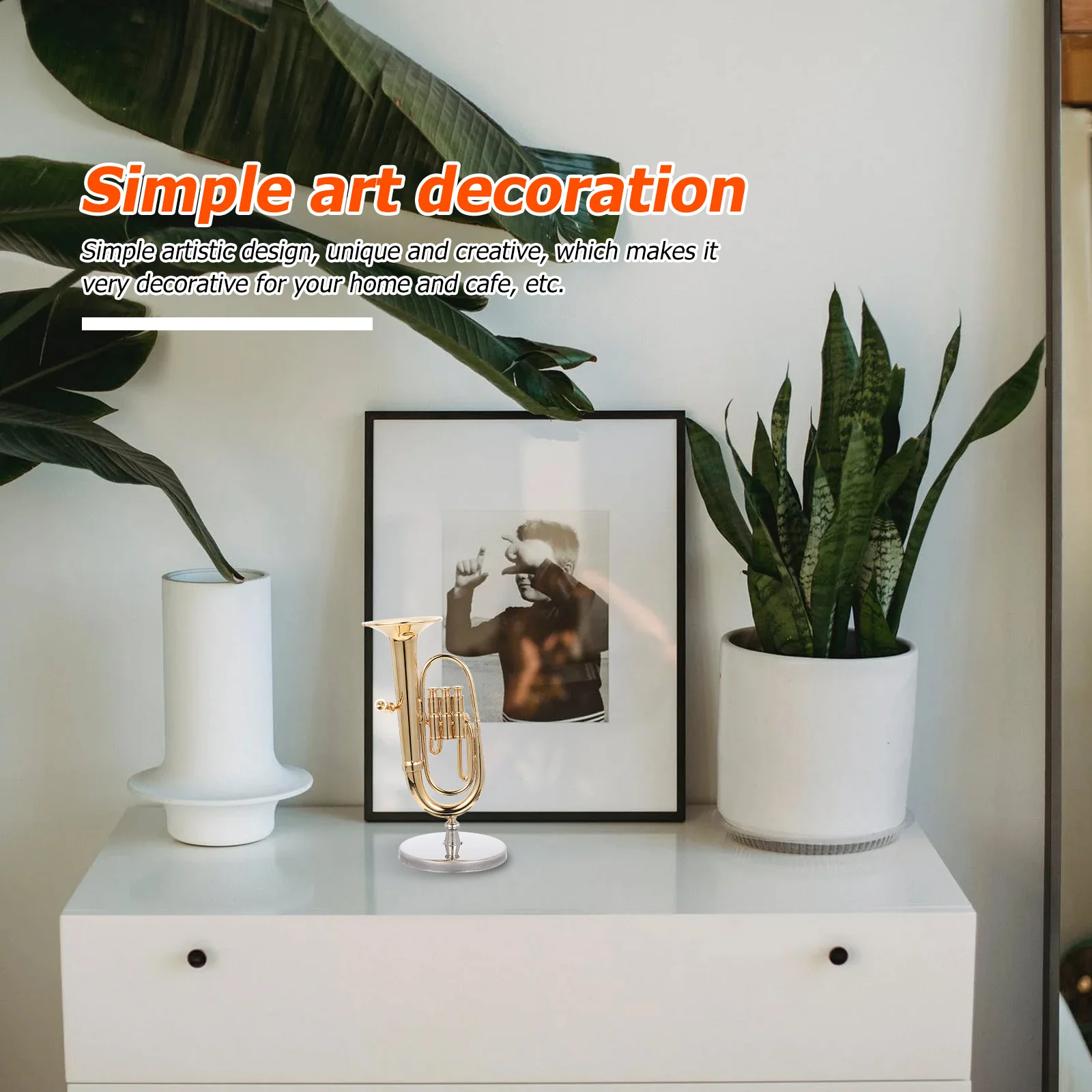 Baridong украшения офисный декор медный настольный баритон мини домашний 24-каратный