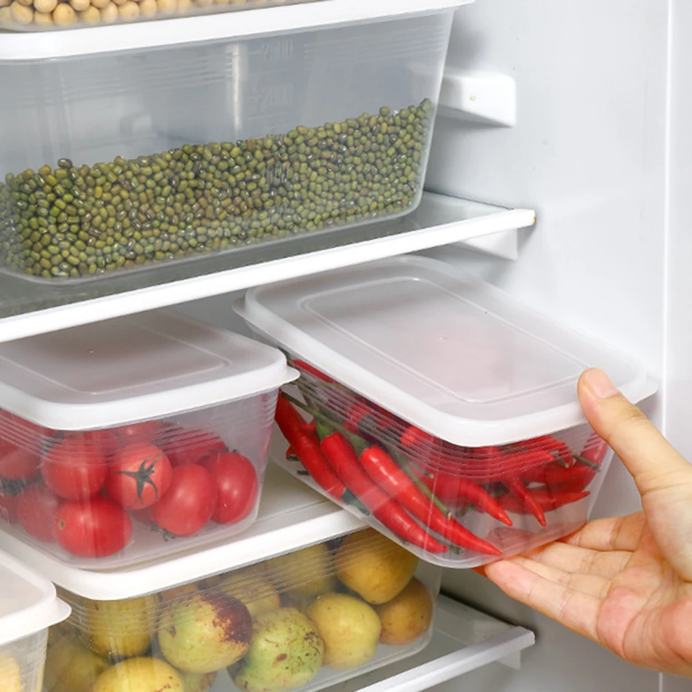 

Food Storage Container Plastic Kitchen Refrigerator Box Multigrain Storage Tank Transparent Sealed Cans 1000/2000/3000ML