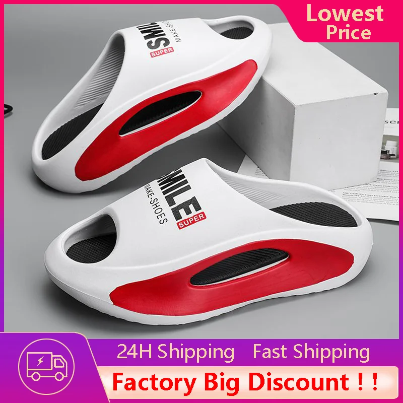 

New Summer Sneaker Slippers For Women Men Thick Bottom Platform Slides Soft EVA Hollow Unisex Sports Sandals Casual Beach Shoes
