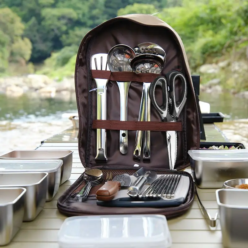 Dinnerware Portable Storage Tote Bag Food Grade Material Cam