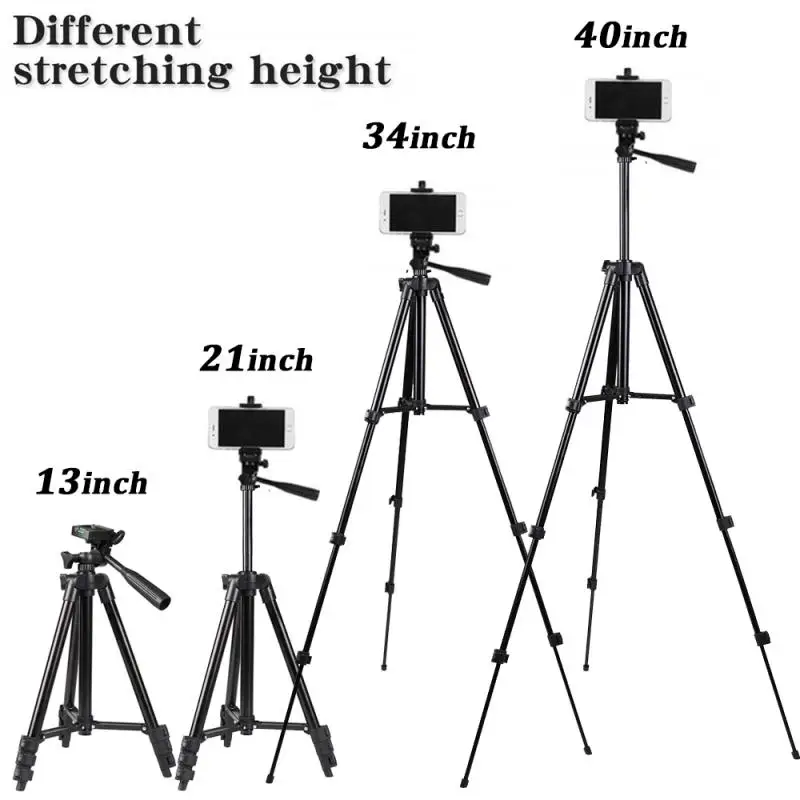 Universal Phone Tripod Professional Video Recording Camera Photography Stand For HUAWEI IPhone Aluminum Travel Tripode