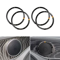4pcs real carbon fiber car styling door speaker ring loudspeaker sticker trim for mercedes benz w205 c180 c200 c300 glc260