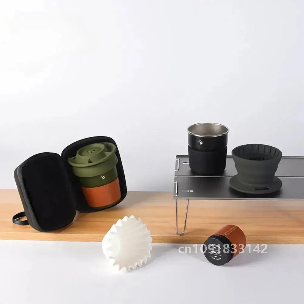 Кофейный набор для ручного заваривания кофейный 300 мл портативный из нержавеющей