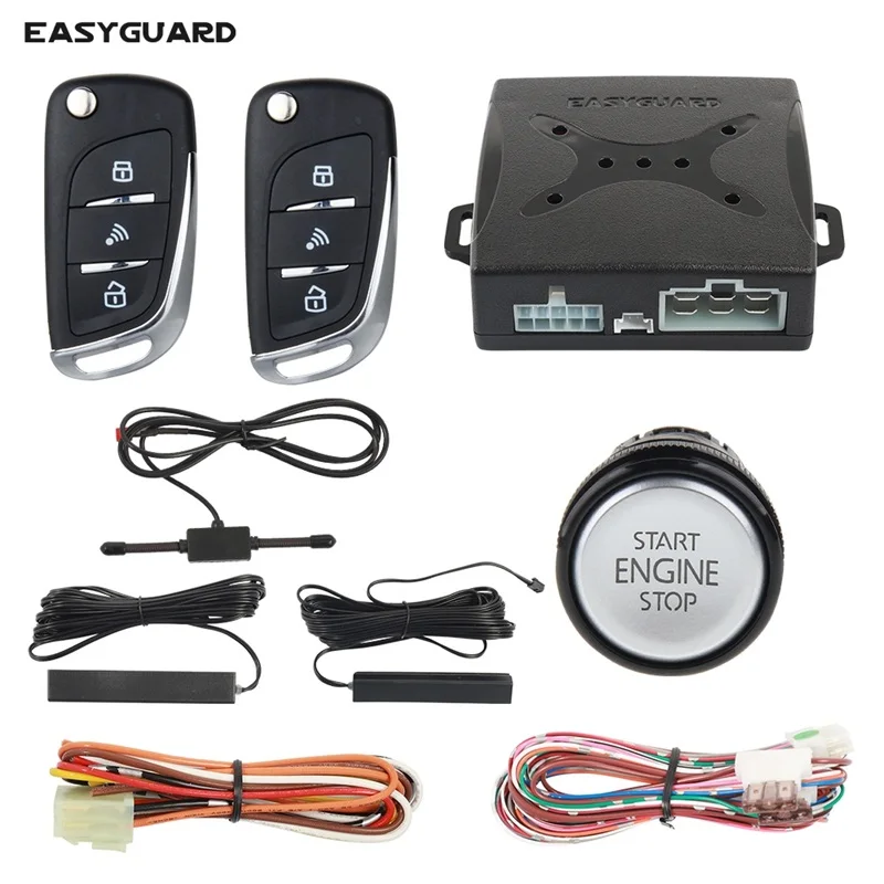 

EASYGUARD alarm car system with auto lock unlock keyless entry remote starter push button start auto central lock