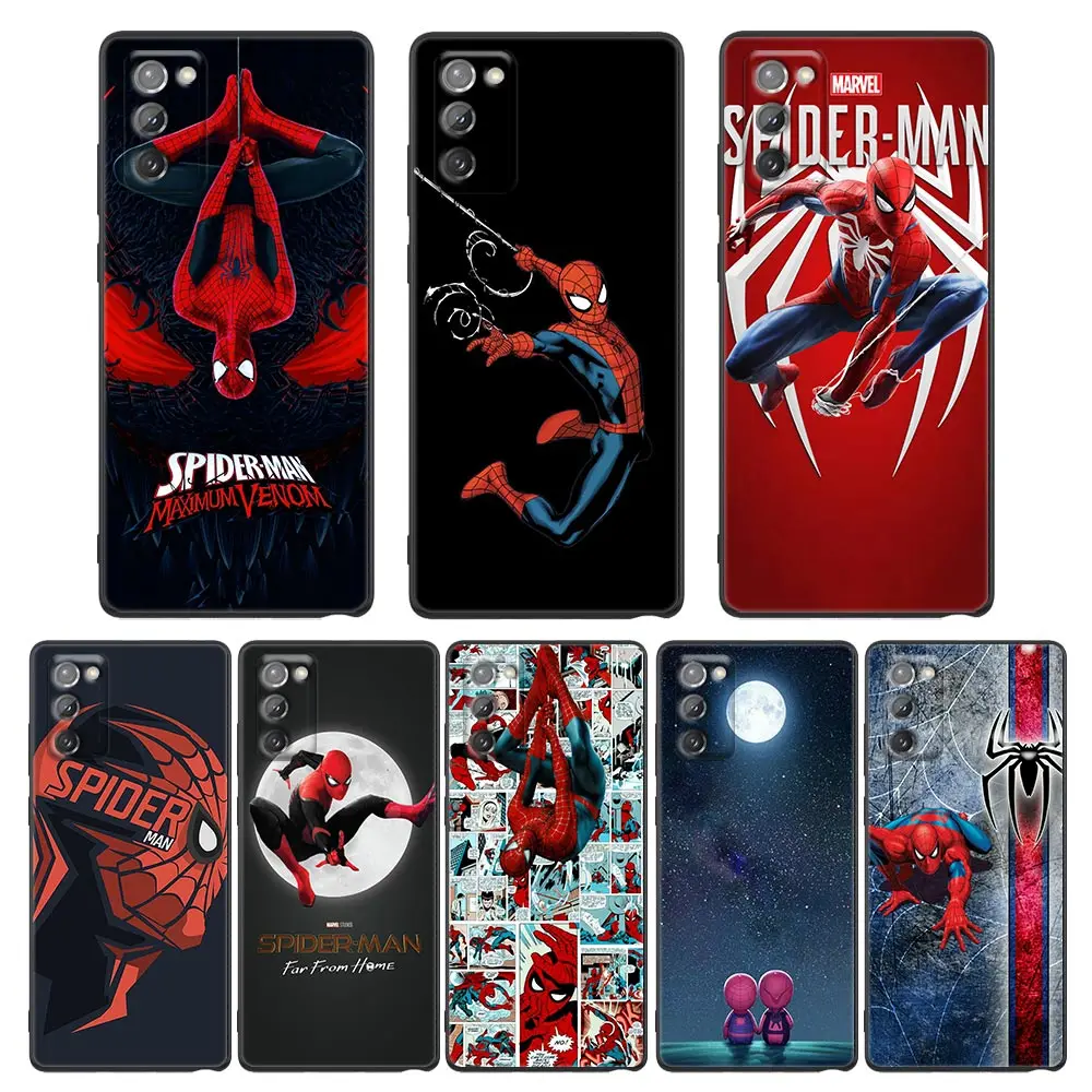 

Phone Case for Samsung Note 8 9 10 20 5G M11 M12 M30s M32 M21 M51 F41 F62 M11 Case Silicone Marvel Hero Spiderman