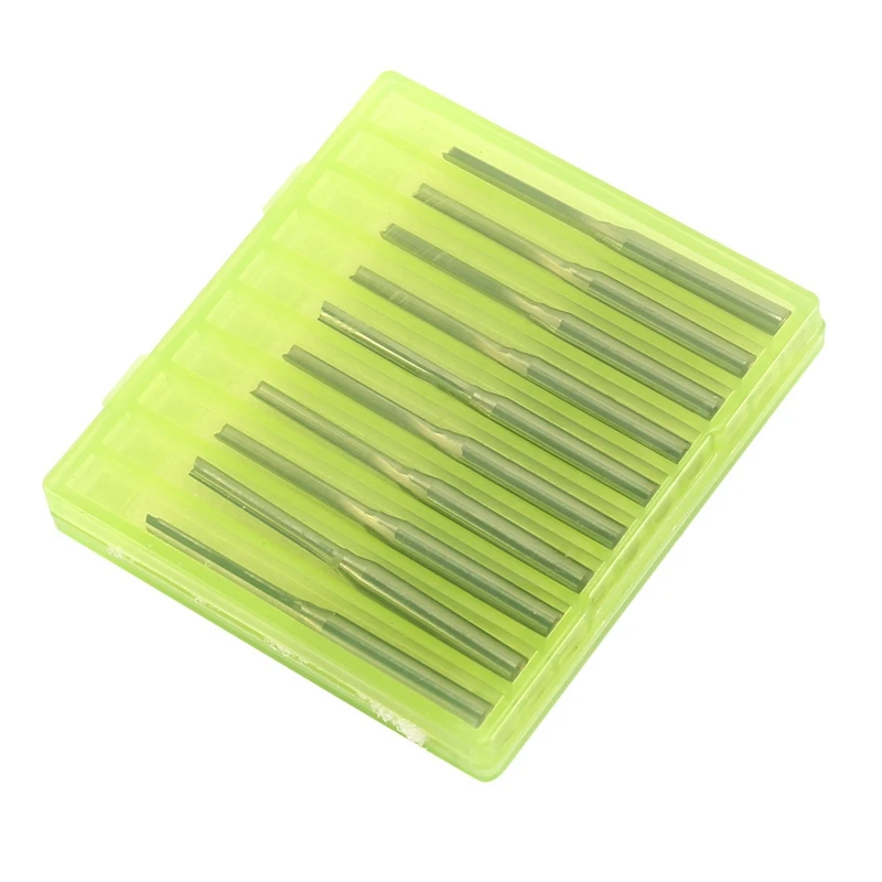 

50 Pcs Two Flutes Straight End Mills Straight Slot Bit Wood Cutter Two Double Flute Bits 3.175X2x17mm For CNC Router