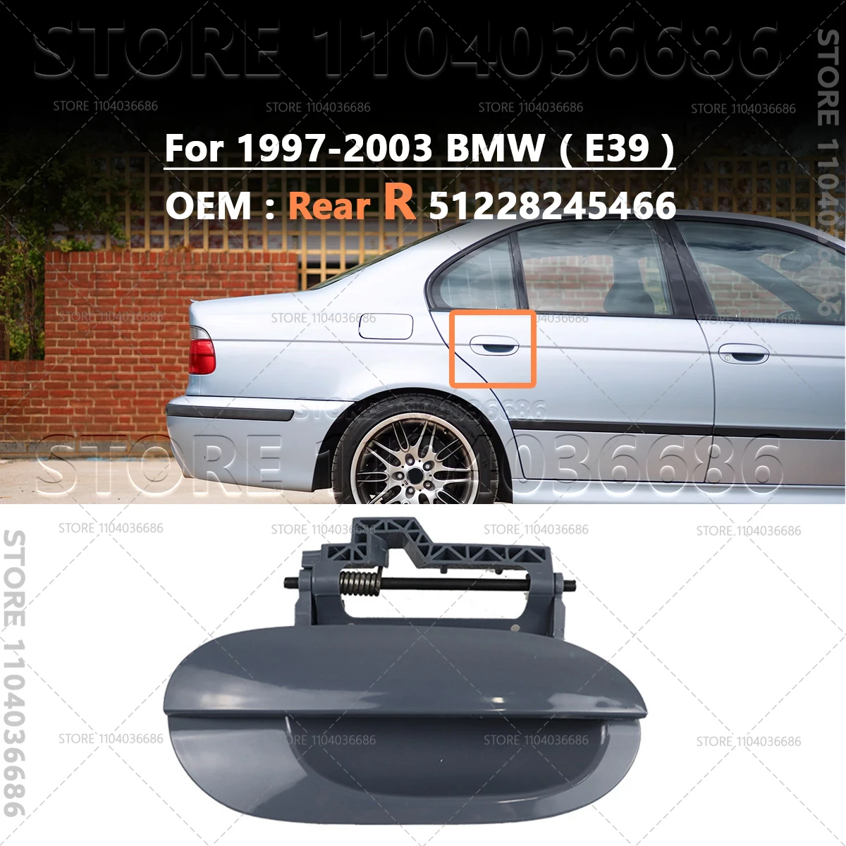 

Для 1997-2003 E39 BMW 525i 528i 530i 540i 540iP M5 Внешняя ручка открывания дверей 51218245461 51218245462 51228245465 51228245466