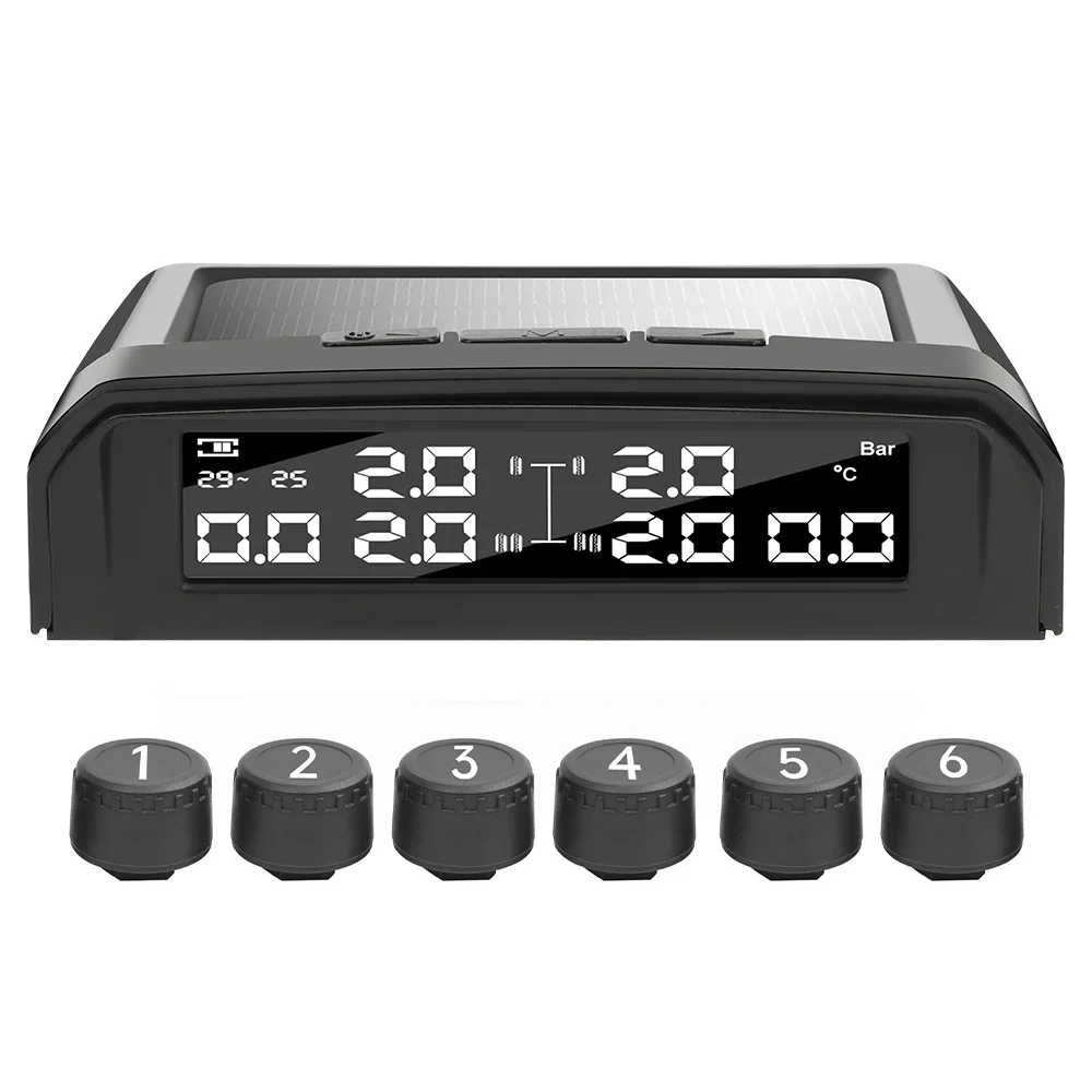 

Солнечная Система TPMS С 6 Внешними Датчиками Для Контроля Давления В Шинах Грузовиков И Автодомов