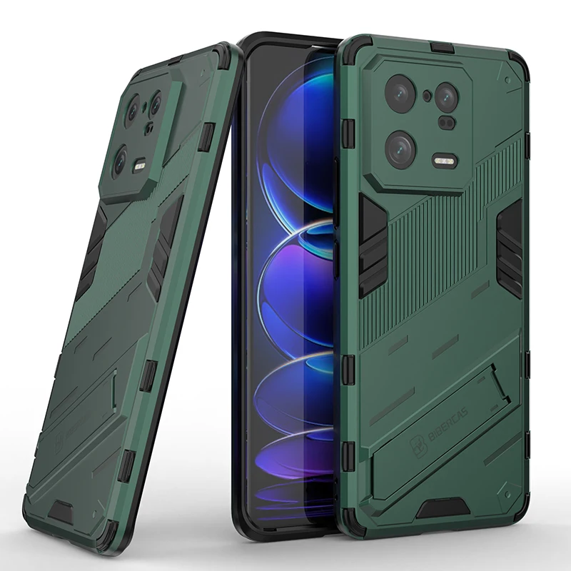 

For Xiaomi 13 Case Punk Stlye Full Protection Armor Cover with Kickstand Built in Stand Bracket Capa ForXiaomi 13 Pro