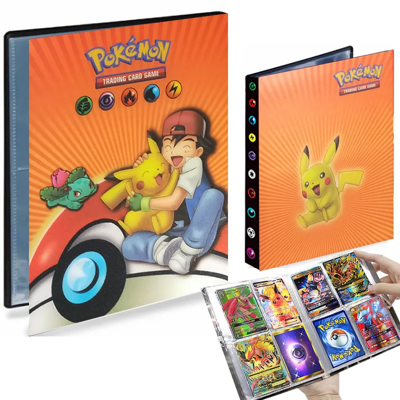 

Pokemon Card Album Map Book Holder Binder 240pcs Cartoon Anime Playing Game Card Folder Loaded List Collection Kids Boy Toy Gift