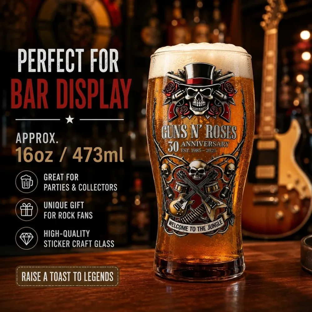 Пивная кружка Guns N' Roses, 15 унций, винтажная, с изображением рок-группы, подарок для фанатов ретро-музыки, коллекционная посуда для бара и паба (art.: 3920dcb0abea2) - 3920dcb0abea2