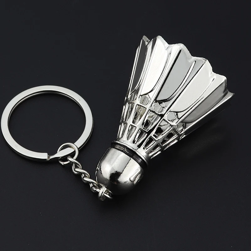 

Creative 3D Simulation Mini Badminton Keychain Gymnasium Sports Club Promotional Souvenir Key Ring Gift Charms