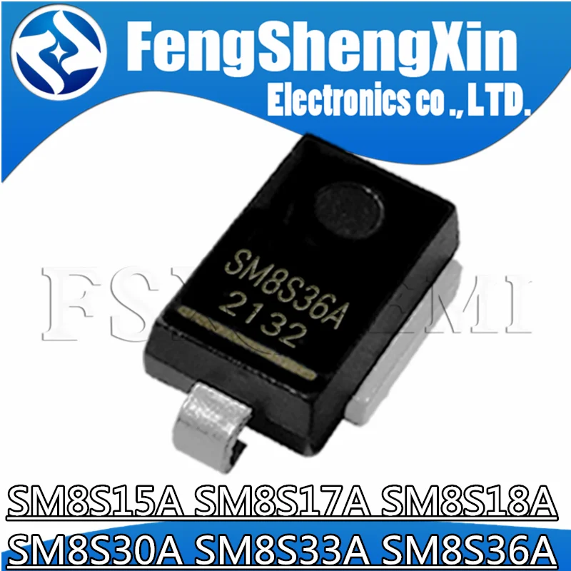 

5 шт./партия SM8S15A SM8S17A SM8S18A SM8S30A SM8S33A SM8S36A стандартное поверхностное крепление для переходных преобразователей напряжения