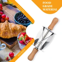 stainless steel rolling cutter kitchen baking making croissant cake decorating tools croissant bread wheel dough pastry knife