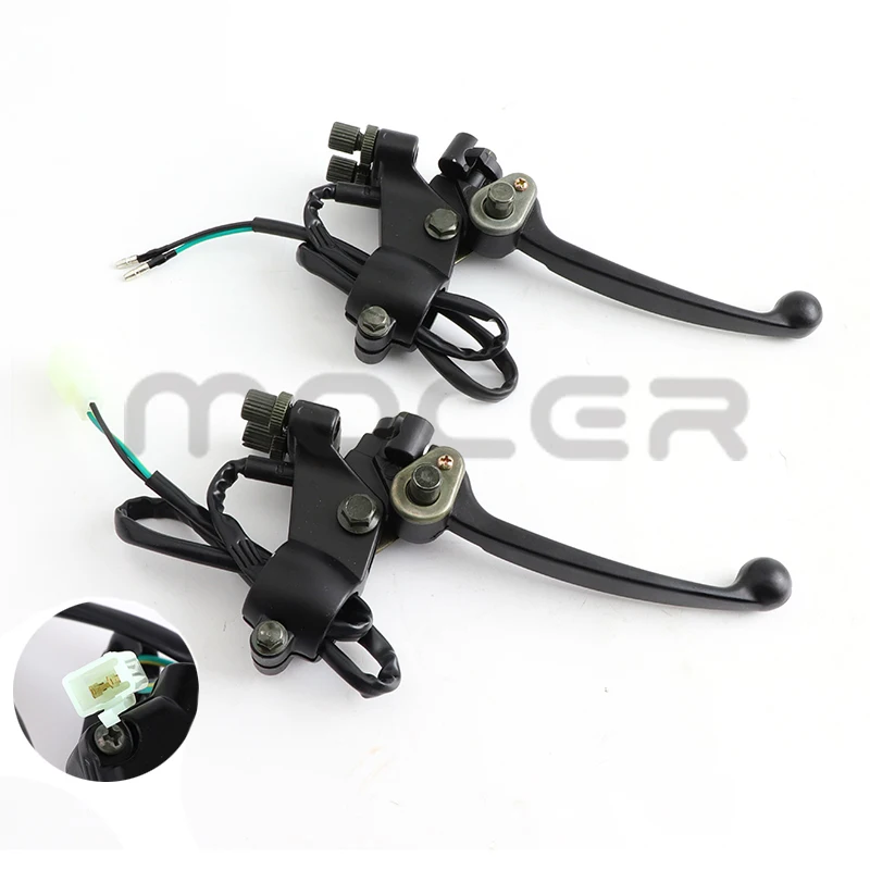 

7/8'' 22mm Double Dual Pull RH Right Brake Lever Handle Assembly with Parking Brake for 50cc~110cc ATV Buggy Quad Bike parts