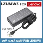 Зарядное устройство USB для ноутбука, 20 в, 135 а, Вт, адаптер переменного тока для Lenovo YOGA720-15 T540p, T440p, Y50-70 G5005, Y520, Y7000, Y700-14 W550