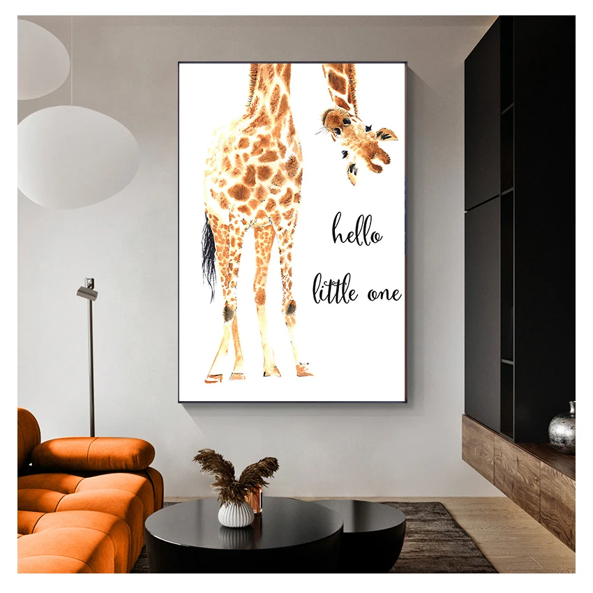 Настенный художественный принт картины с животными минималистичные принты