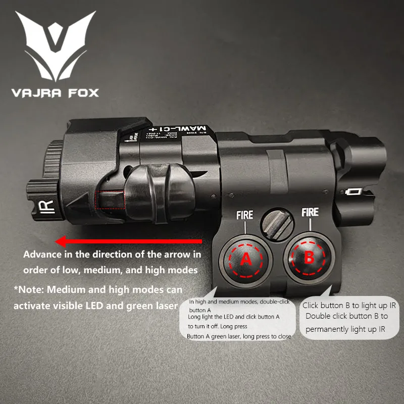 Тактический нейлоновый фонарь зеленое Лазерное освещение