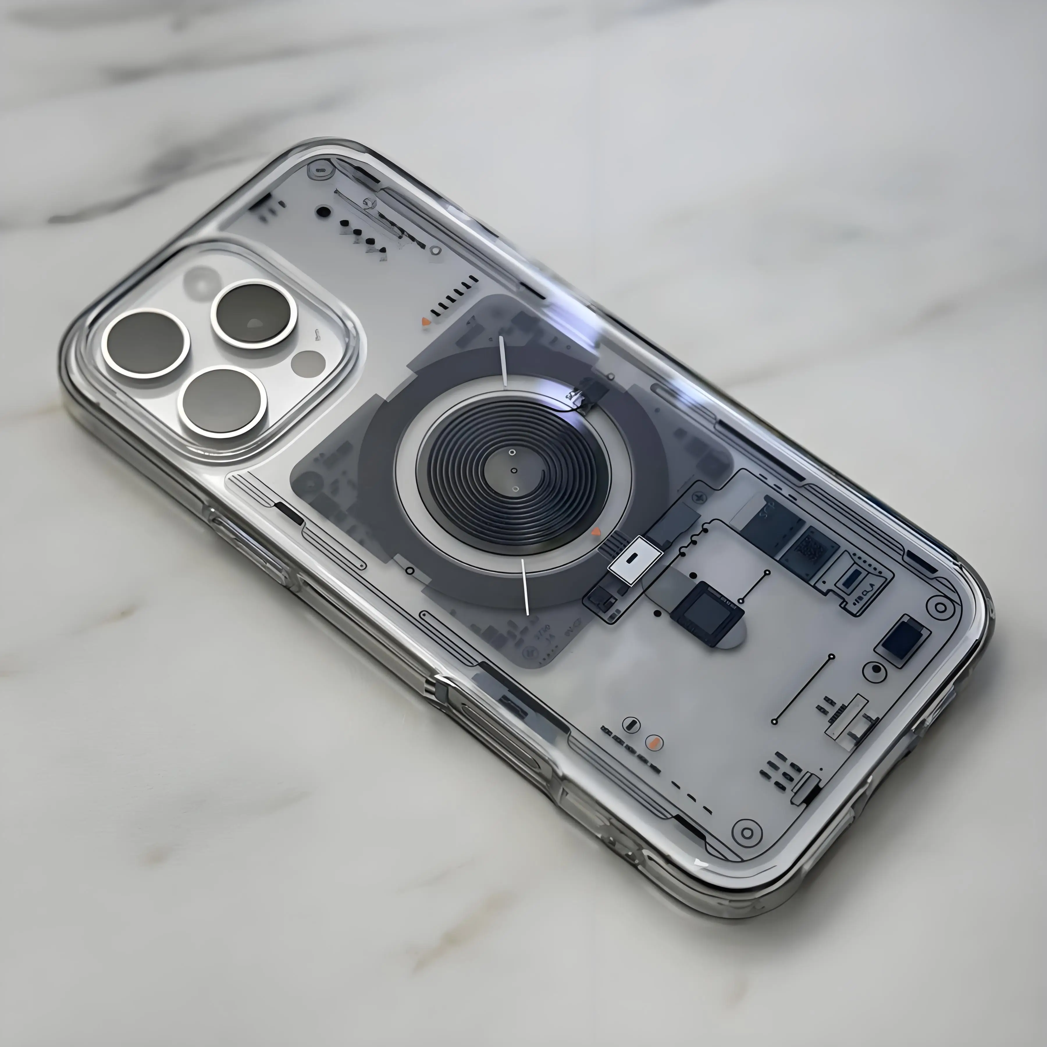 Фото Магнитный чехол для Apple iPhone 17 Pro Max 16 15 14 Plus 13 12 Neo One с беспроводной зарядкой для Magsafe, прозрачная накладка, аксессуары №2
