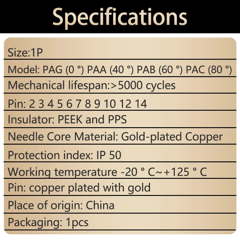 Пластиковая вилка 1P (PAG0) ° PAA40 ° PAB60 ° PAC80 ° 2-14-контактный самозащелкивающийся разъем push-pull. Доступны различные цвета. (art.: 3920d8a4aec77) - 3920d8a4aec77