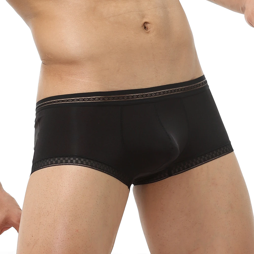 Мужские трусы-боксеры из ледяного шелка дышащие трусы мужские большие