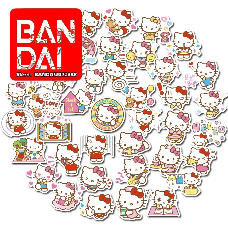 

Cute KT Hello Kitty s Children's Expression s Stationery Mobile Phone Water Cup Luggage Waterproof Hand Account Sticker Package