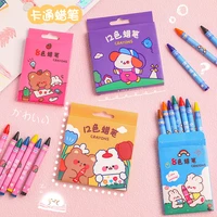 cartoon crayons student art painting 12 color oil pastel stationery set childrens 8 color brush
