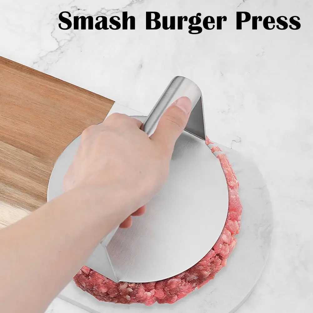 

Hamburger Meat Press Pie Press Stainless Steel Plate Frying Hand Pie Grasp Tool For Easy Cleaning Round Meat Pie Steak Skin B3D7
