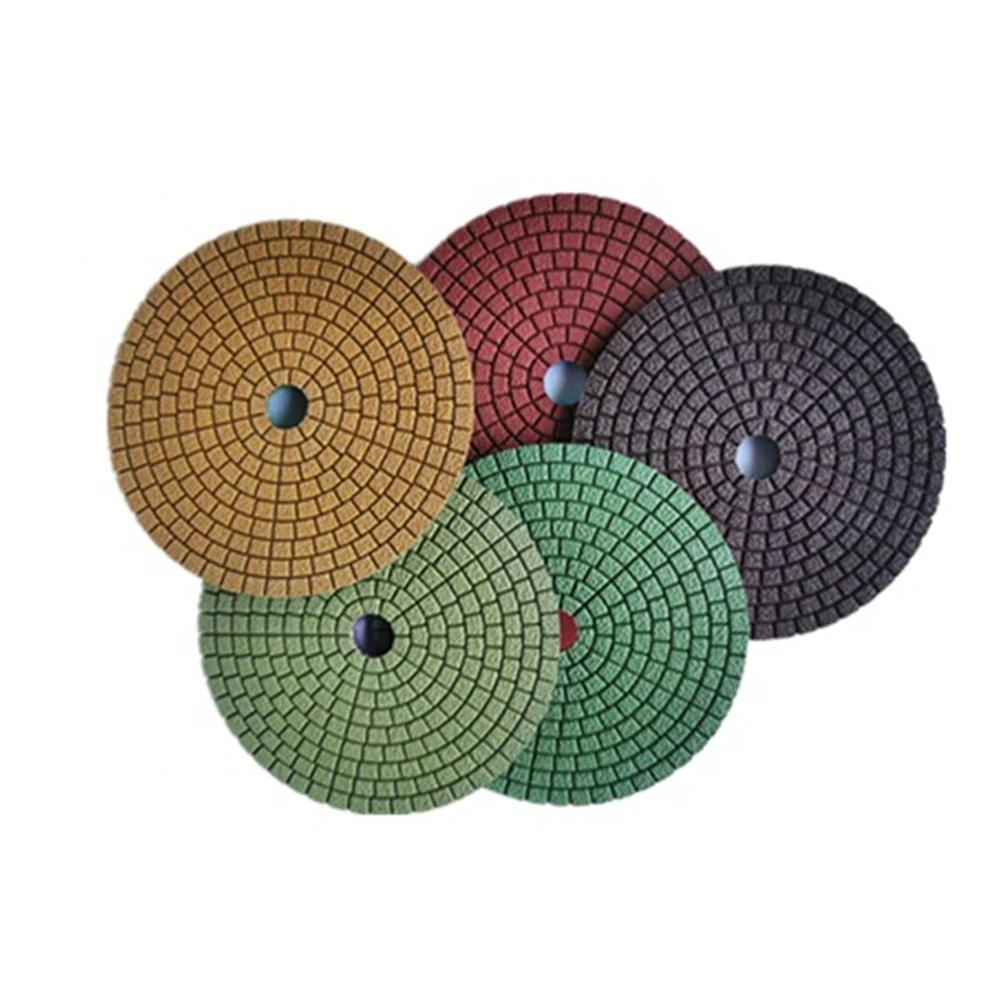 ST45 Factory Prices Diamond Abrasive Wet Granite Polishing Pads 5 Step Stone Slabs Grinding Disc for Angle Grinder 10PCS |