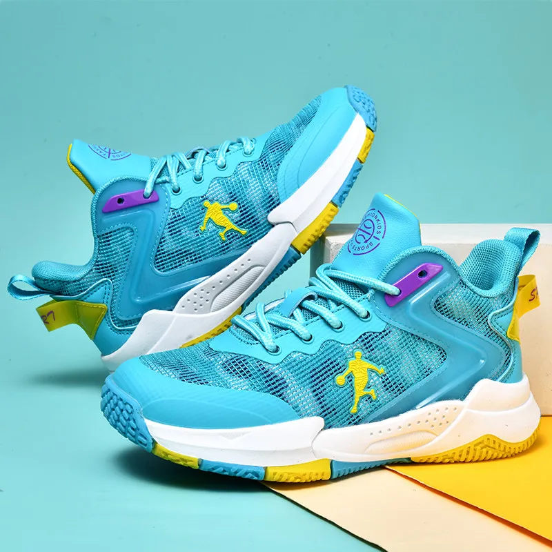 Summer Fashion Soft Mesh Basketball Shoes Boy Girl Breathable Comfortable Kids Basketball Sneakers Non-slip Children's Sneakers