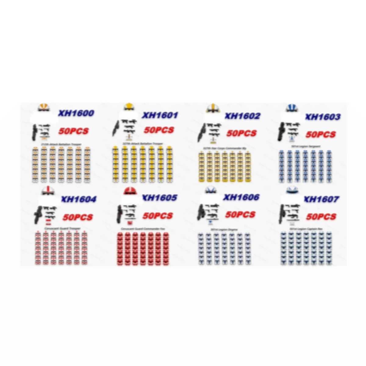 

50pcs/lot 501st Clone Trooper Legion 212th Attack Battalion 327th Star Corps Building Blocks Brick Star Figures Wars Toy Soldier