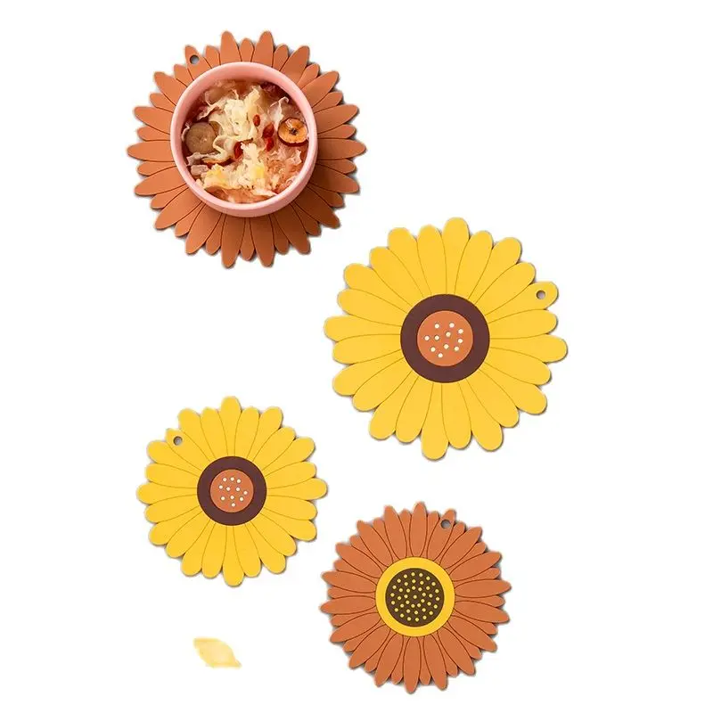 

Creative Sunflower Insulation Table Bowl Mat Pad Coaster Anti-scald Mat Dinner Dish Plate Placemat Home Decor Accessories